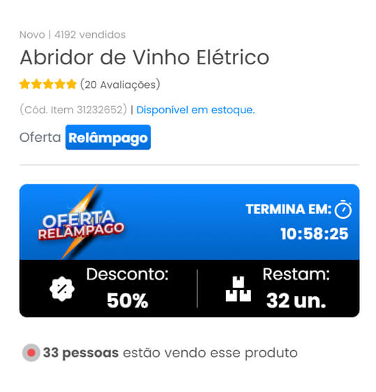 Contador regressivo de escassez tema elevate one shopify